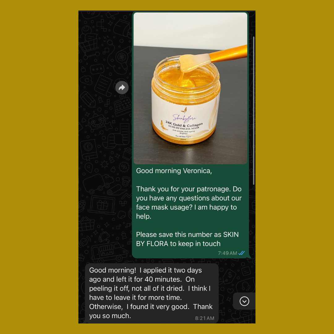 24K GOLD & COLLAGEN LUXURY FACIAL MASK: Good for Wrinkles & Sensitive Skin